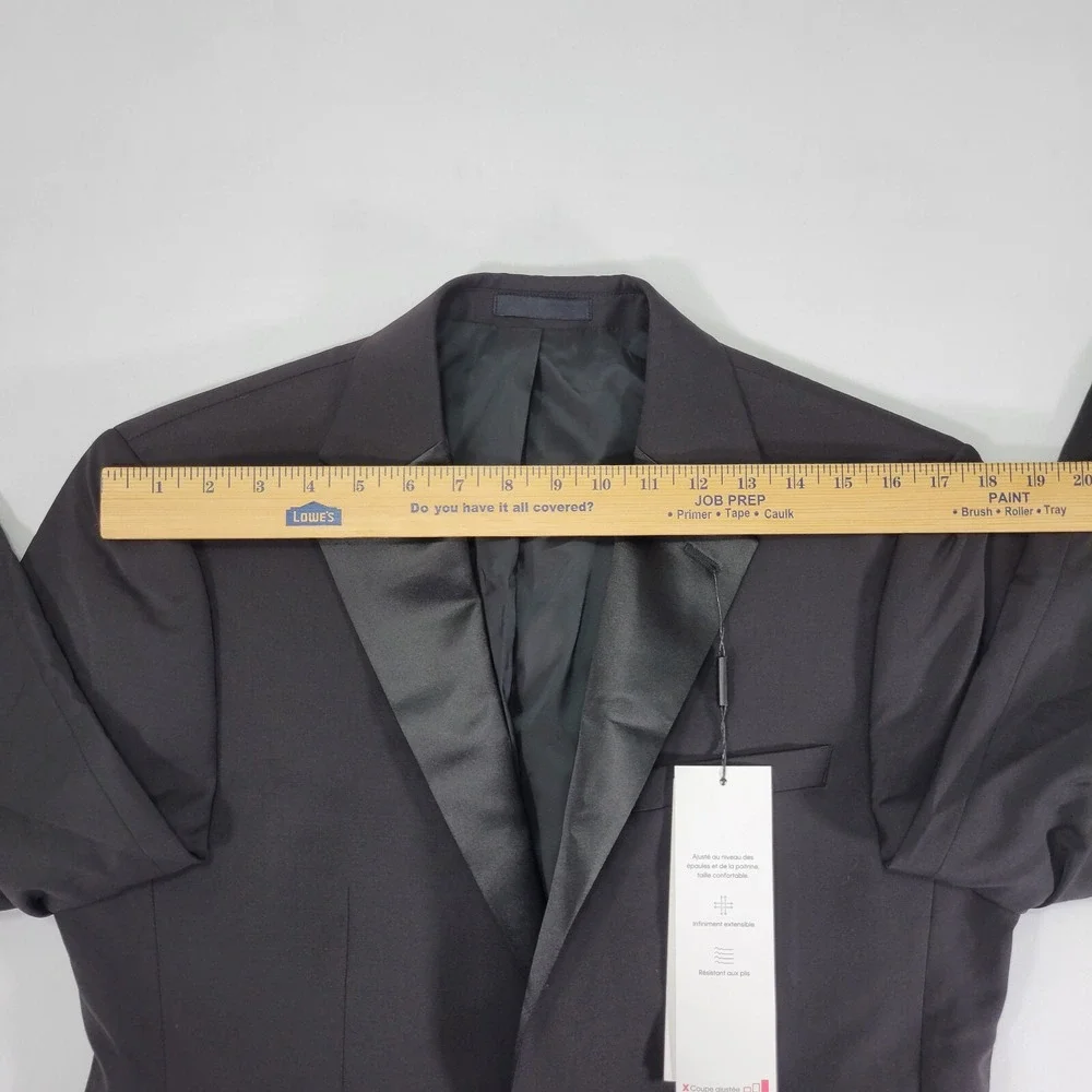 Calvin Klein Men's Tuxedo Jacket MAIN Two Button Black Wool Blend‎ 38R NEW